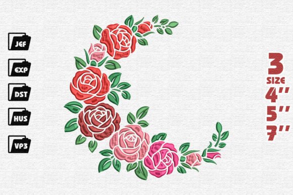 Classic Floral Border Embroidery Pattern