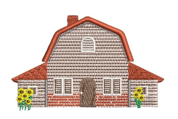 Farmhouse with Flowers