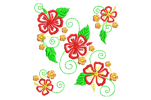 Floral Ornament Embroidery Design