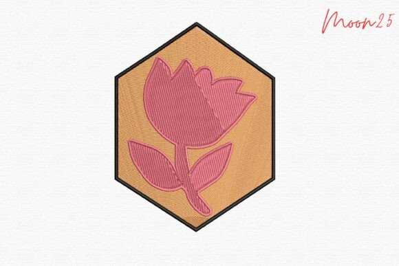 Hexagon Floral Patch