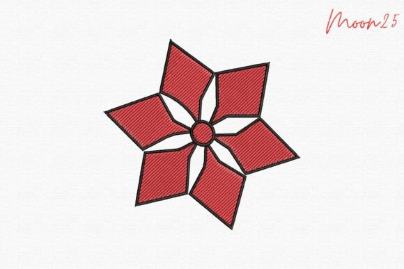 Modern Red Star Flower