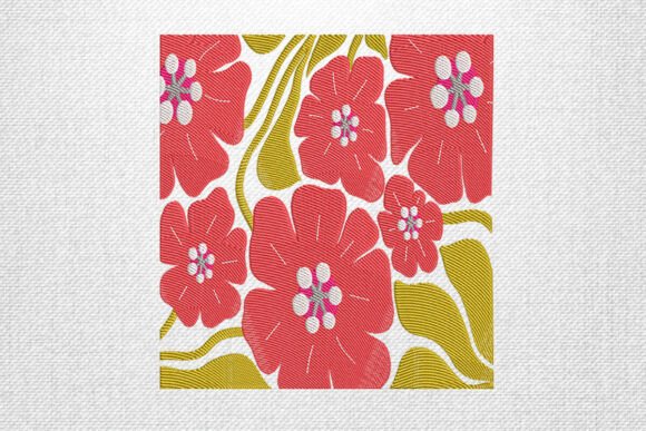 Red Floral Pattern: Bold, Elegant & Craft-Fair Ready